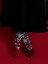 Mary jane "CLAIRE" velvet rojo