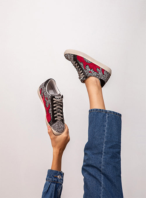 Deportivo "DOPAMINE" glitter negro