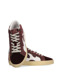 Deportivo "EUPHORIC" glitter burdeos