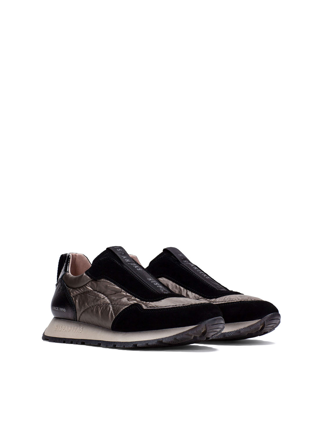 Deportivo elásticos piel combi negro