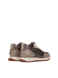 Deportivo elásticos piel combi taupe