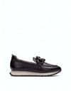 Mocasín cadena piel negro