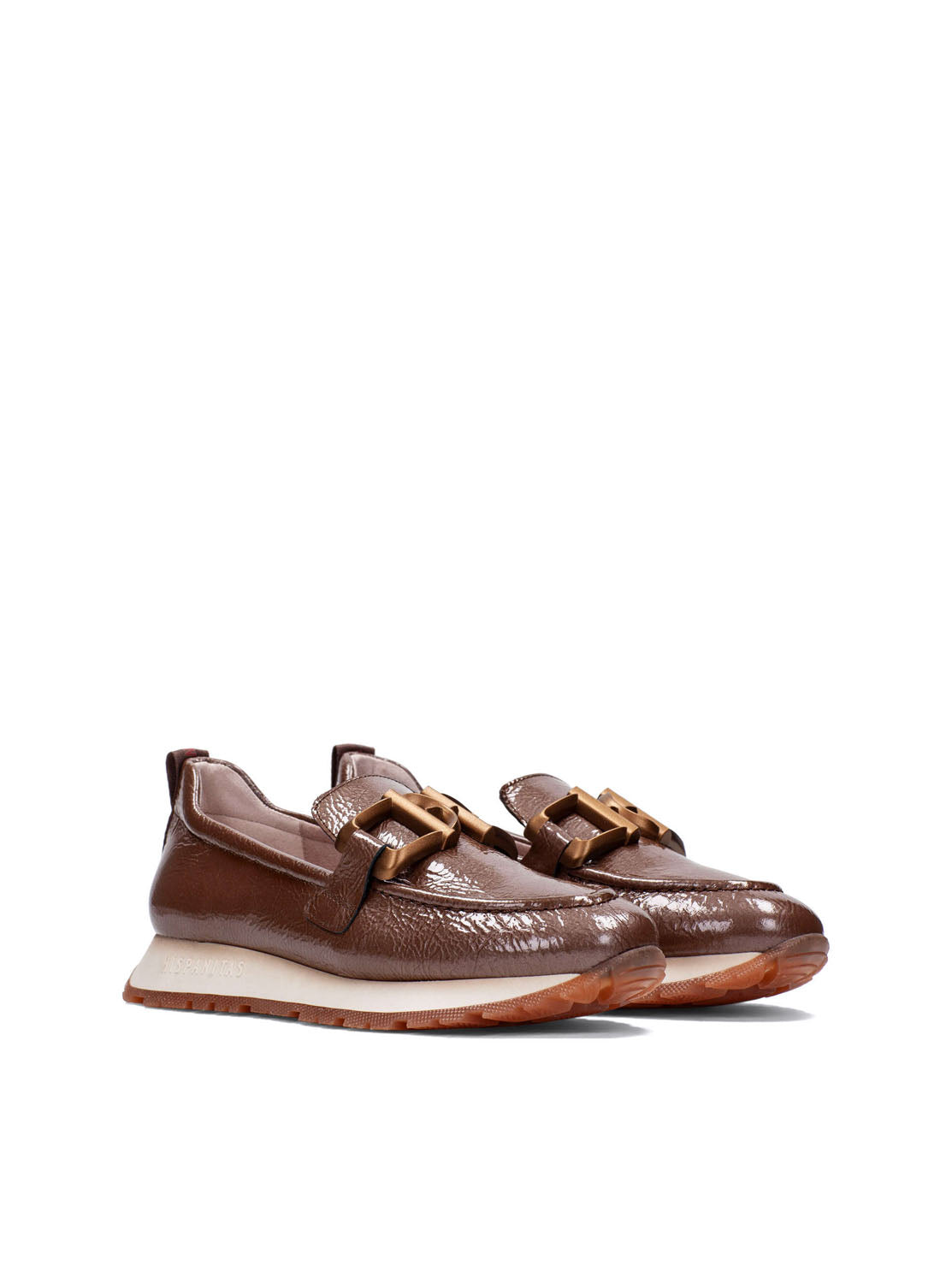 Mocasín sport adorno piel avellana