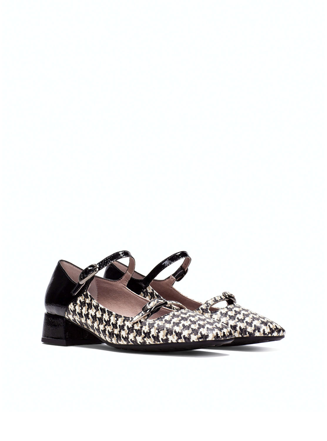 Mary jane "OPORTO" combi piel negro