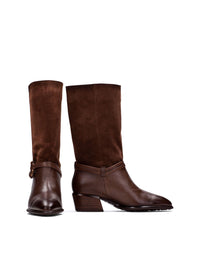 Bota cowboy piel avellana