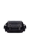 Bolso bandolera hebillas negro