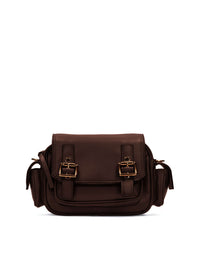 Bolso hebillas piel avellana