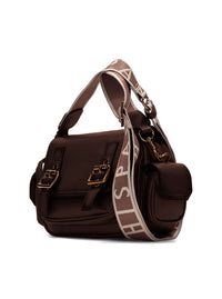 Bolso hebillas piel avellana