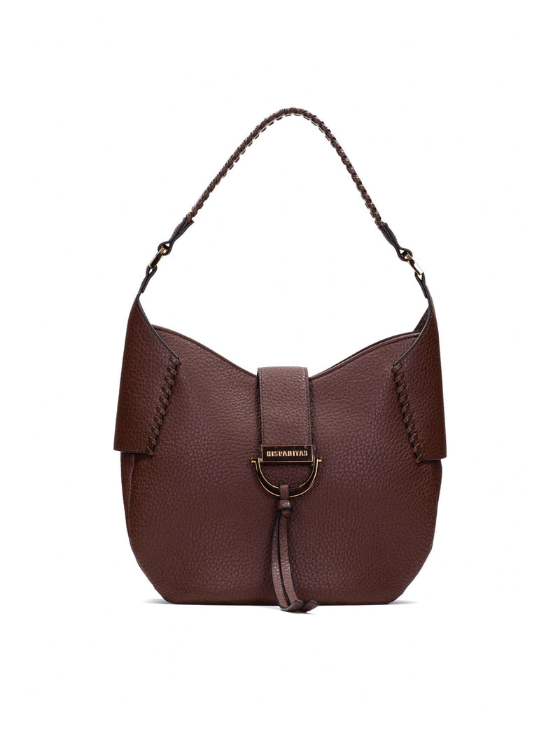 Bolso hobo piel sintética avellana