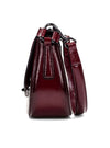 Bolso de hombro charol burdeos