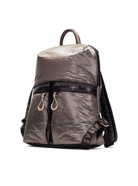 Mochila nylon metalizado taupe