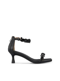 Sandalia pulsera pedrería negro