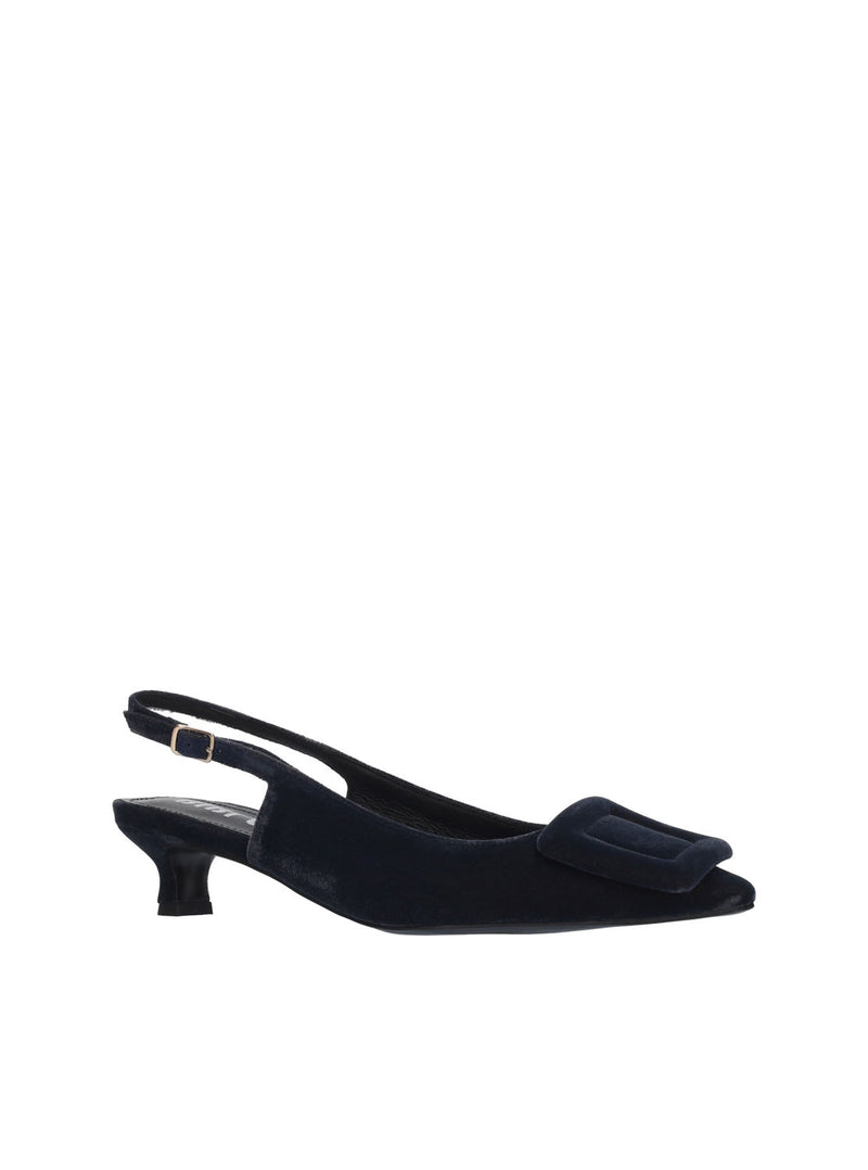 Salón terciopelo azul denim