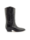 Bota cowboy 3/4 bordados piel negro