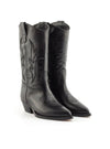Bota cowboy 3/4 bordados piel negro