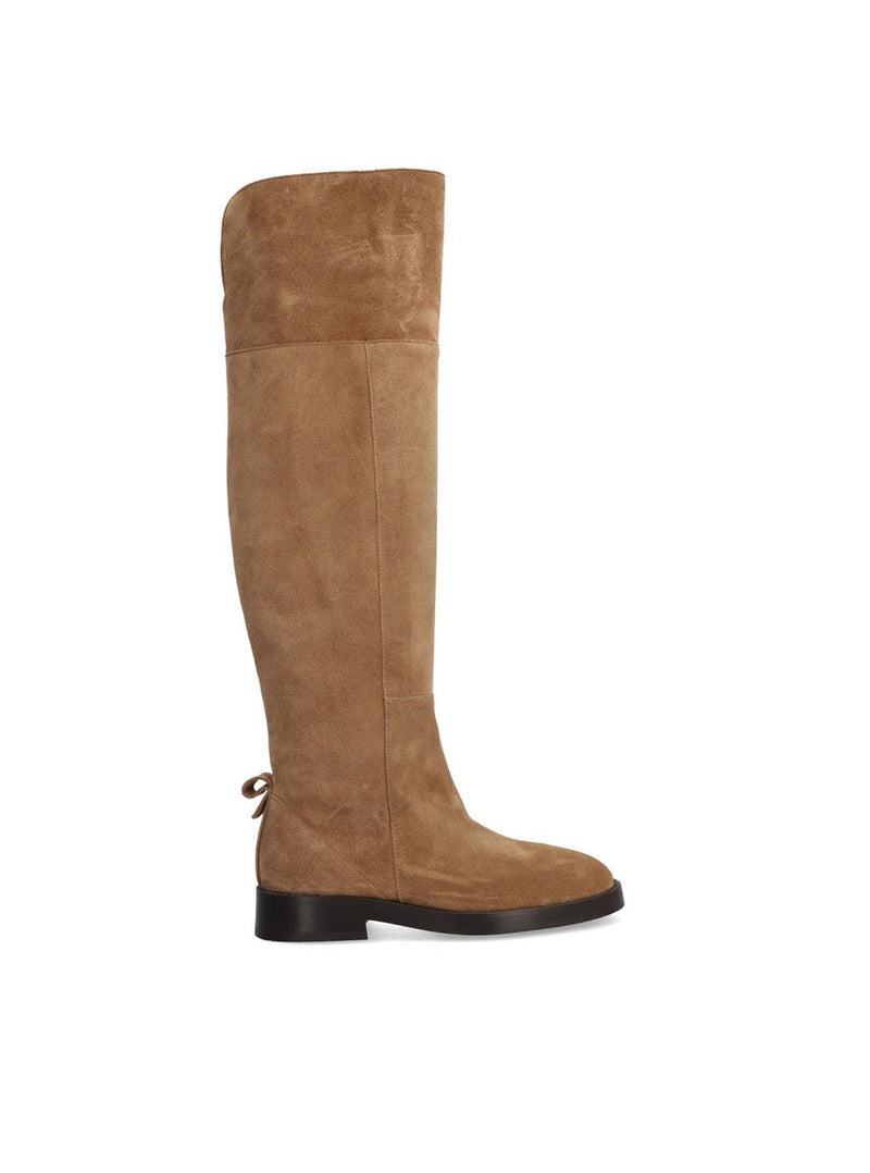 Bota plana mosquetera ante taupe