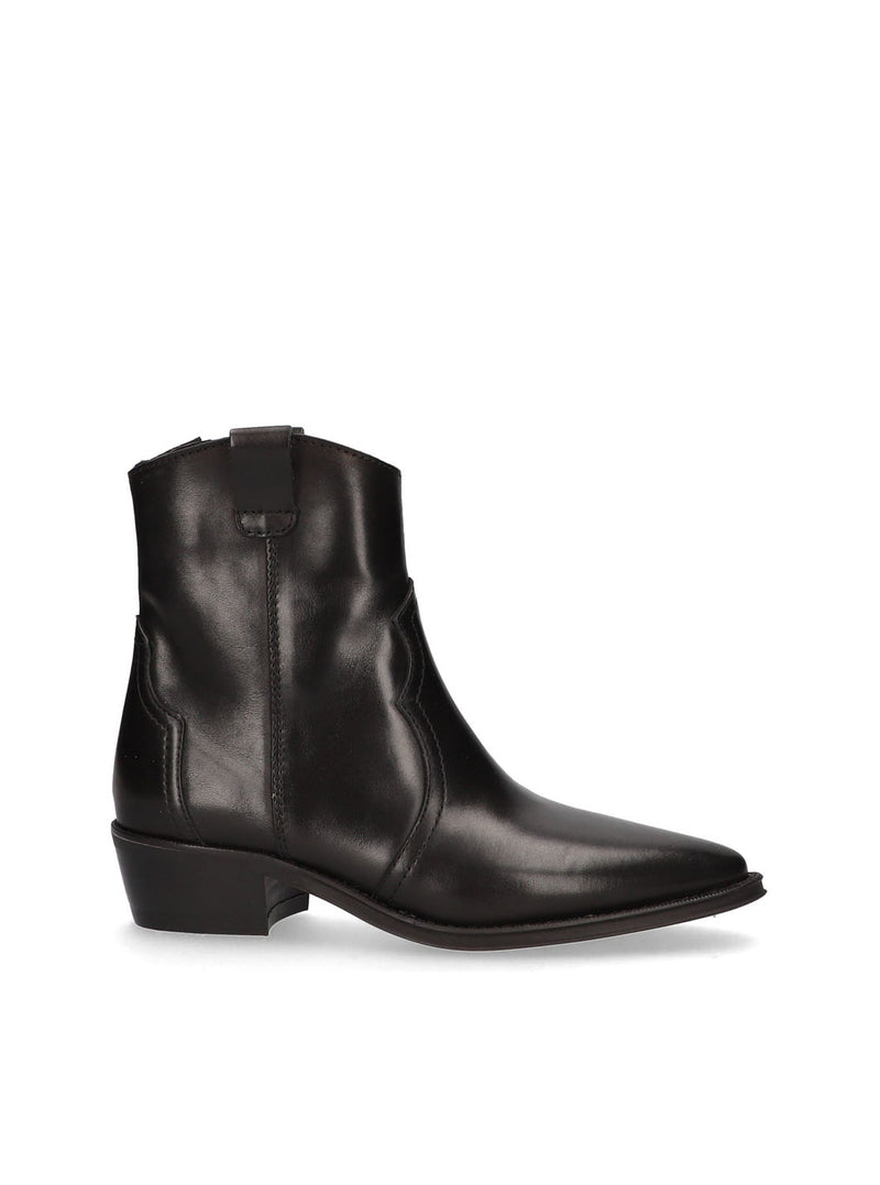 Botín cowboy basic piel negro