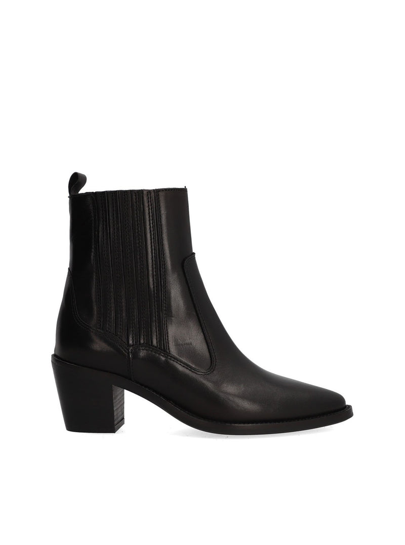 Botín campero elásticos piel negro