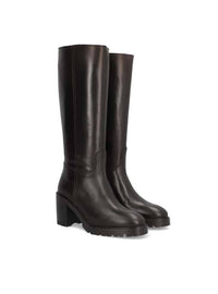 Bota alta tacón truck piel negro