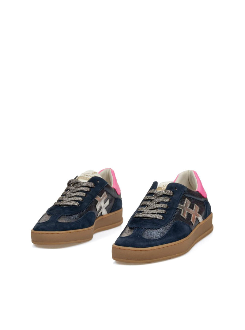 Deportivo "iconic II" piel azul