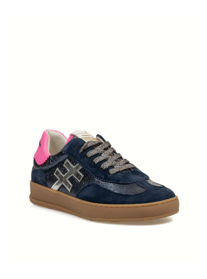 Deportivo "iconic II" piel azul