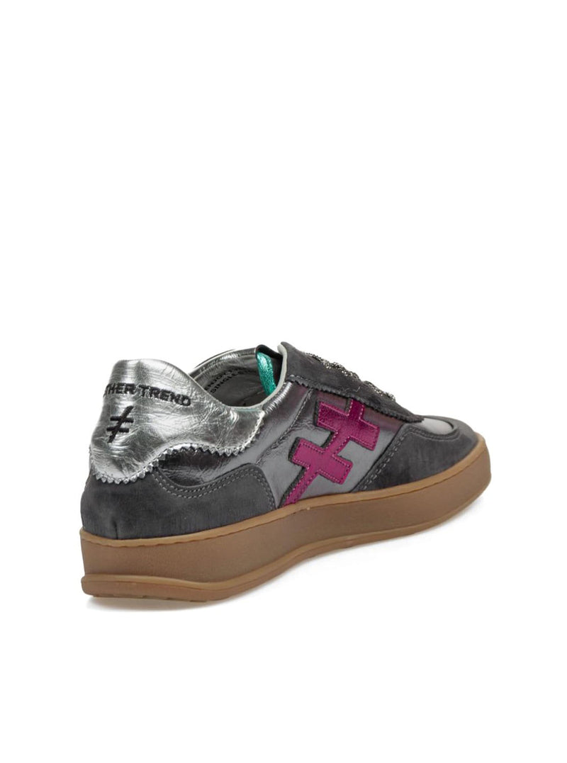 Deportivo "iconic II" piel gris