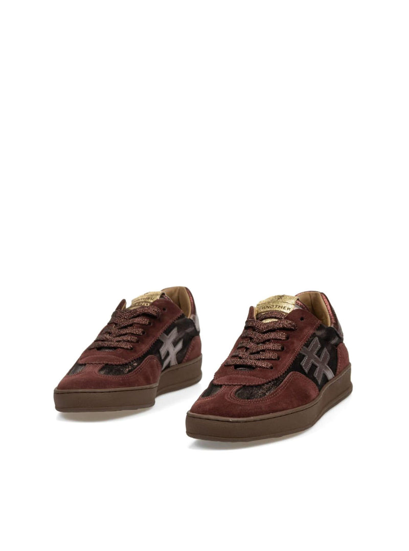 Deportivo "iconic II" piel burdeos