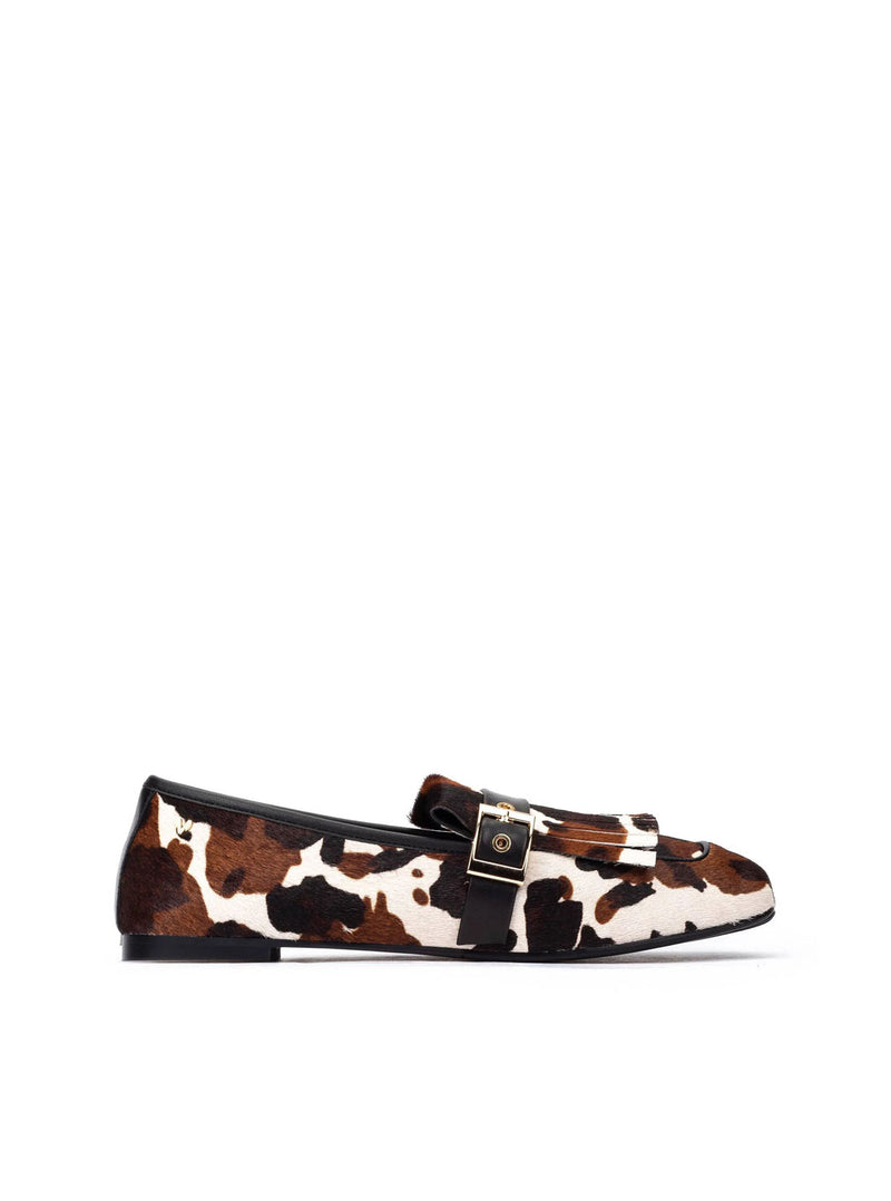 Mocasín "RUBICONE" piel animal print