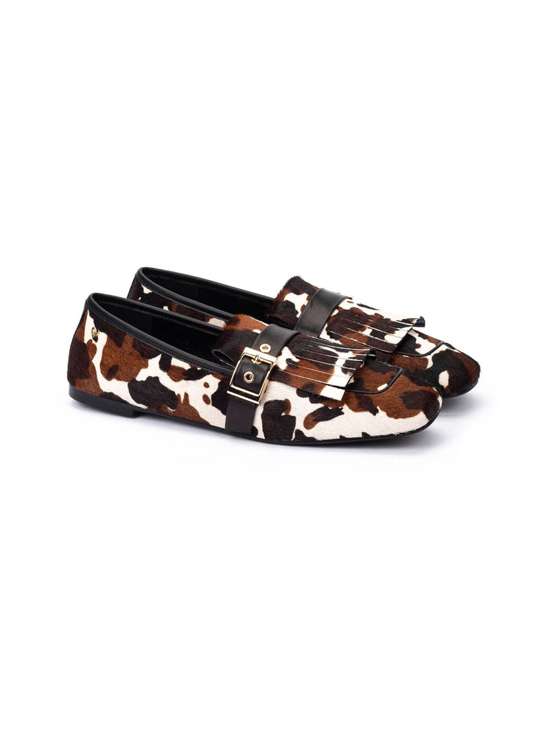 Mocasín "RUBICONE" piel animal print