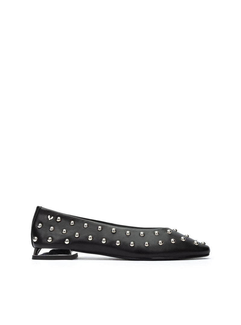 Bailarina basic tachas piel negro