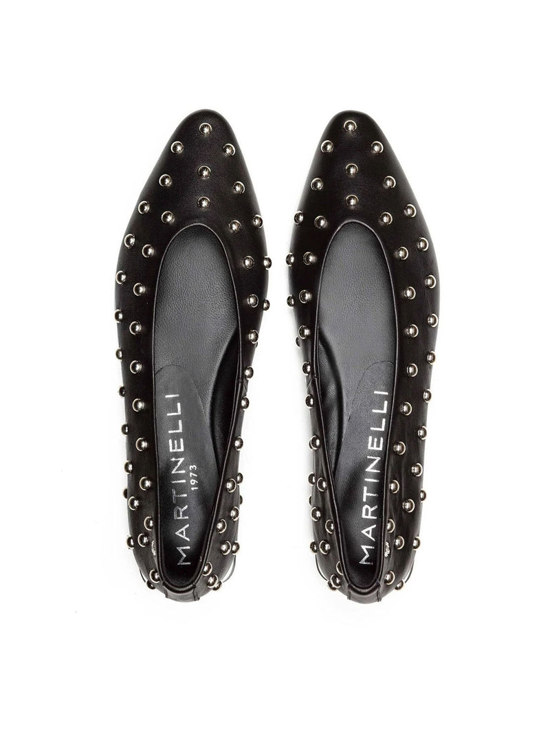 Bailarina basic tachas piel negro