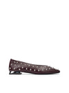 Bailarina basic tachas piel burdeos
