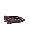 Bailarina basic tachas piel burdeos