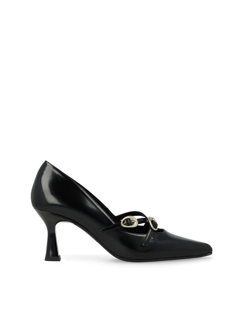 Salón tacón "GUMER" piel negro