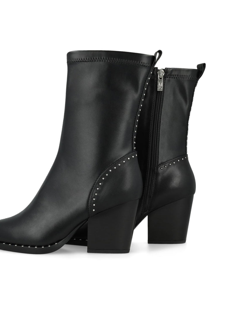 Botín cowboy piel elástica negro