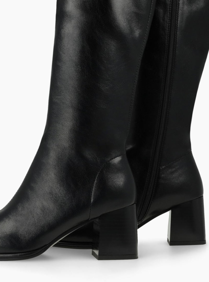 Bota "HALBOR" piel elástica negro