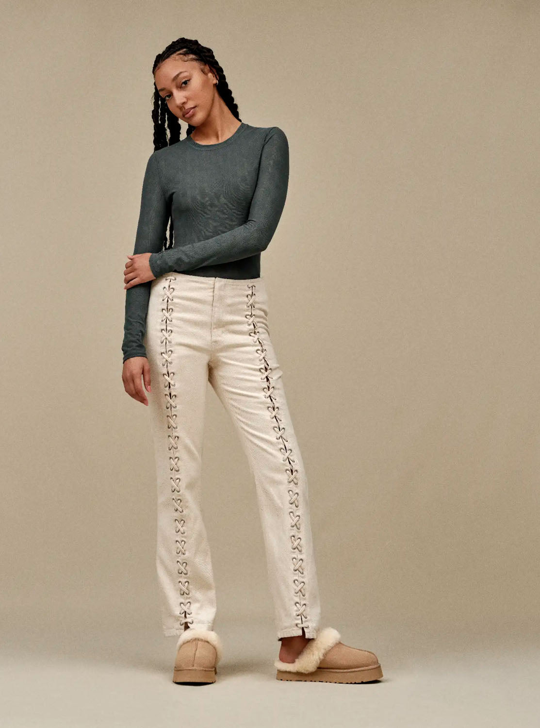 Zueco plataforma "DIQUETTE" sand