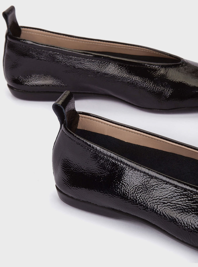 Bailarina basic piel charol negro