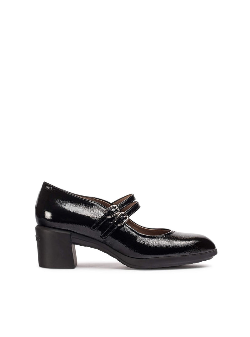 Bailarina sport piel efecto charol negro
