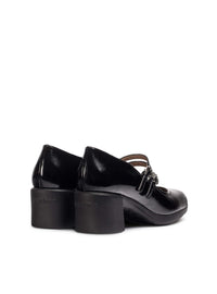 Bailarina sport piel efecto charol negro