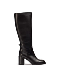 Bota alta "REMACHE" piel negro