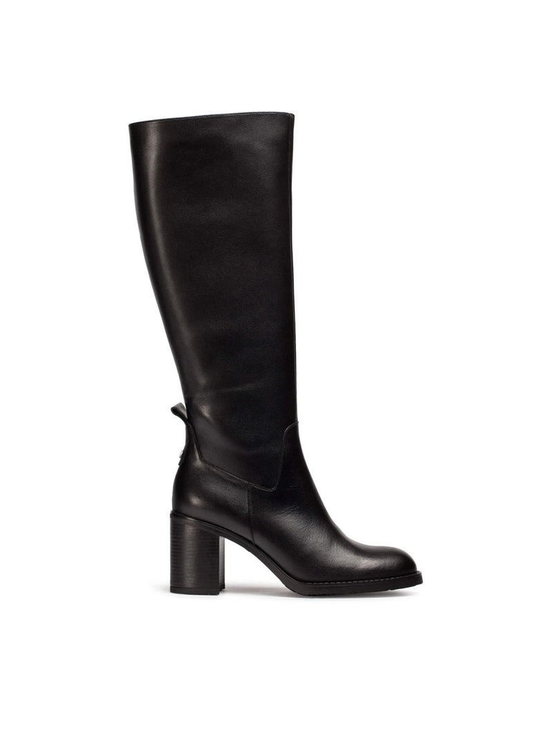 Bota alta "REMACHE" piel negro