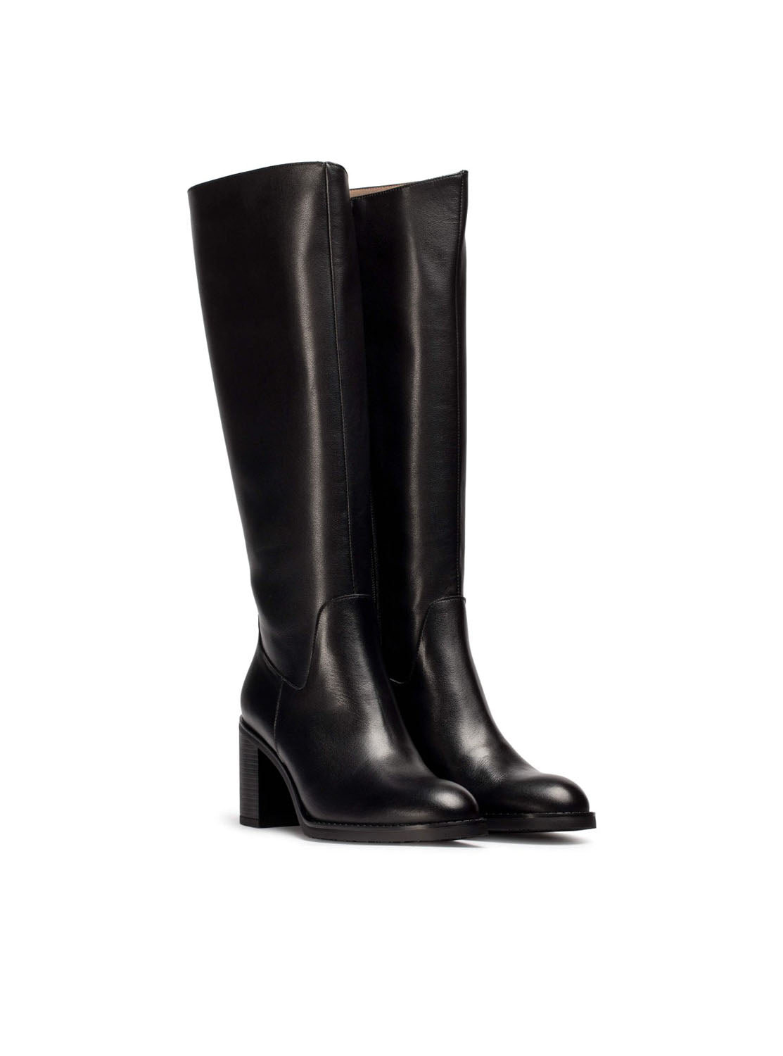 Bota alta "REMACHE" piel negro