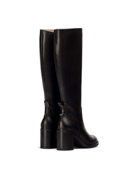 Bota alta "REMACHE" piel negro