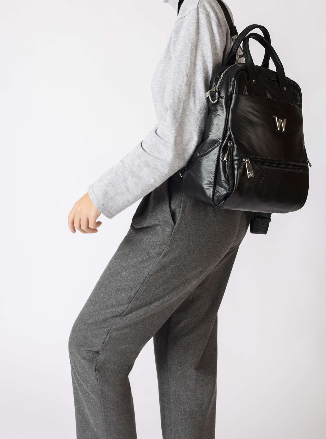 Mochila tejido negro