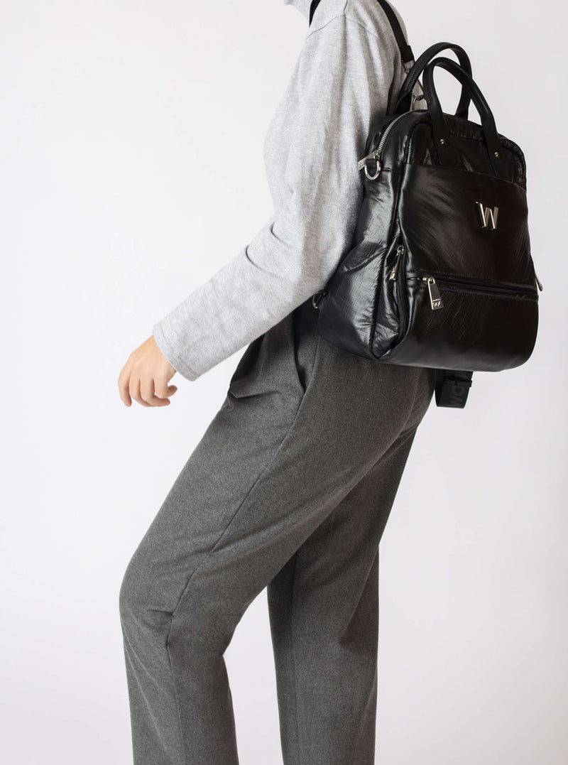 Mochila tejido negro