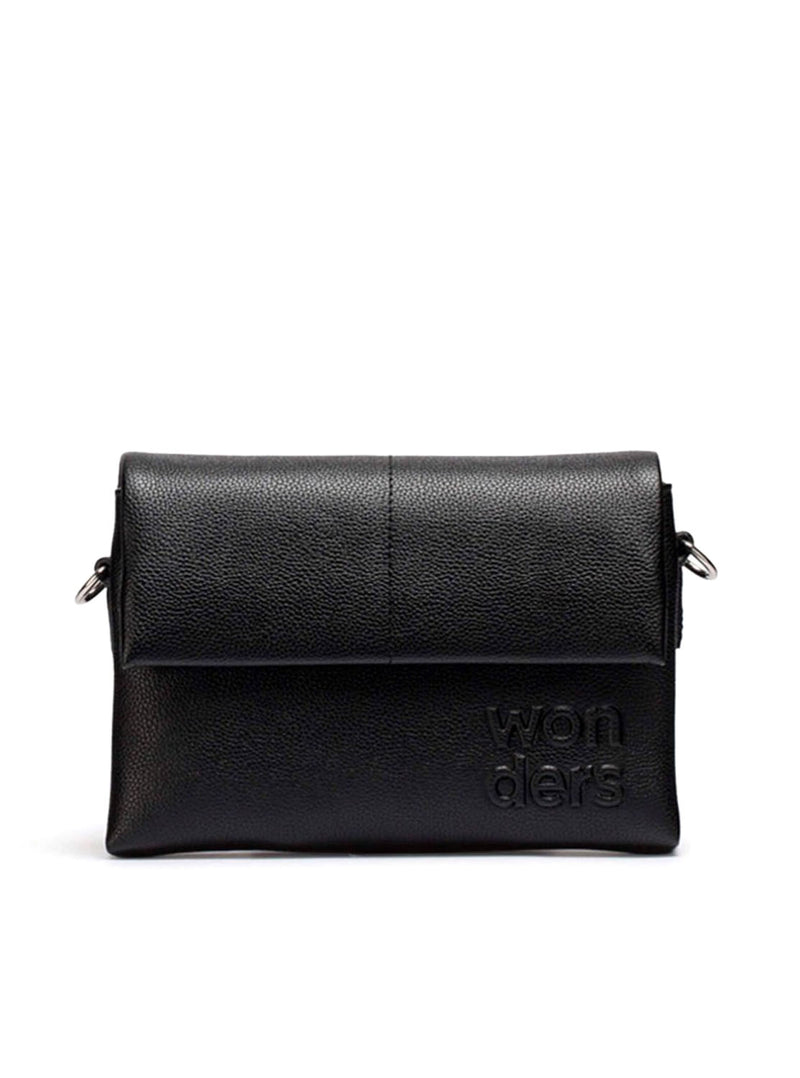 Bolso bandolera "MIRARI" piel negro