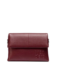 Bolso bandolera "MIRARI" piel burdeos