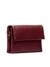 Bolso bandolera "MIRARI" piel burdeos