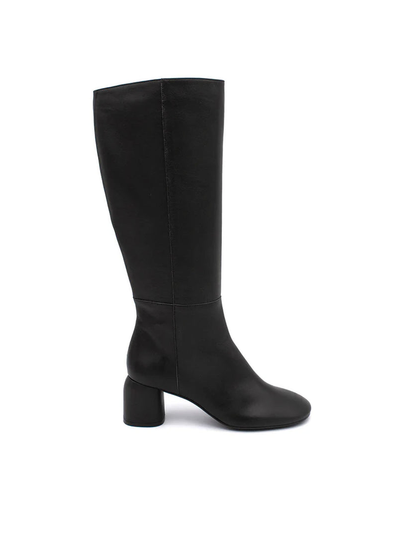 Bota alta basic piel negro